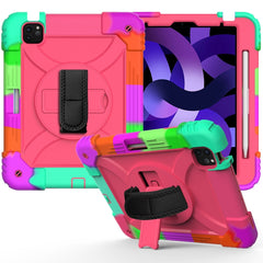 Stoßfeste PC + Silikon-Kombinationshülle mit Halterung &amp; Handschlaufe &amp; Schultergurt, für iPad Air 11 2024 / Air 2022 / 2020 10.9 / Air 2022, für Samsung Galaxy Tab A 10.1 (2019) T510/T515
