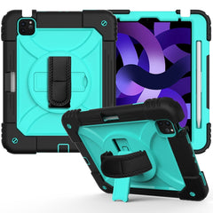Stoßfeste PC + Silikon-Kombinationshülle mit Halterung &amp; Handschlaufe &amp; Schultergurt, für iPad Air 11 2024 / Air 2022 / 2020 10.9 / Air 2022, für Samsung Galaxy Tab A 10.1 (2019) T510/T515