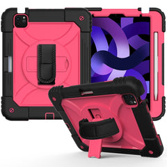 Stoßfeste PC + Silikon-Kombinationshülle mit Halterung &amp; Handschlaufe &amp; Schultergurt, für iPad Air 11 2024 / Air 2022 / 2020 10.9 / Air 2022, für Samsung Galaxy Tab A 10.1 (2019) T510/T515