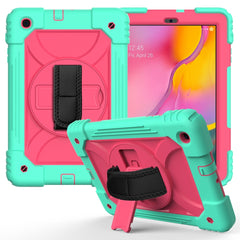 Stoßfeste PC + Silikon-Kombinationshülle mit Halterung &amp; Handschlaufe &amp; Schultergurt, für iPad Air 11 2024 / Air 2022 / 2020 10.9 / Air 2022, für Samsung Galaxy Tab A 10.1 (2019) T510/T515