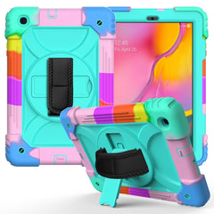 Stoßfeste PC + Silikon-Kombinationshülle mit Halterung &amp; Handschlaufe &amp; Schultergurt, für iPad Air 11 2024 / Air 2022 / 2020 10.9 / Air 2022, für Samsung Galaxy Tab A 10.1 (2019) T510/T515