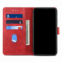 GUSSIM - Funda de piel con tapa horizontal de estilo empresarial con soporte, ranuras para tarjetas y billetera, para iPhone 12 mini, para iPhone 12/12 Pro, para iPhone 12 Pro Max, para Samsung Galaxy A21s