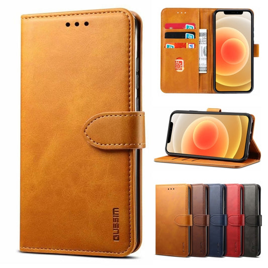 GUSSIM Business Style Horizontal Flip Leather Case with Holder & Card Slots & Wallet, For iPhone 12 mini, For iPhone 12 / 12 Pro, For iPhone 12 Pro Max, For Samsung Galaxy A21s