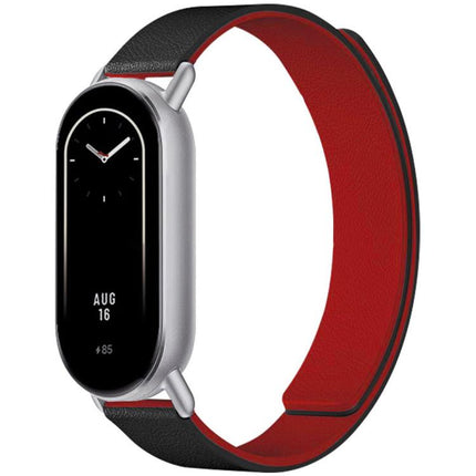 xDfind Flat Head Litchi Texture Magnetic Silicone Watch Band, 14mm, 18mm