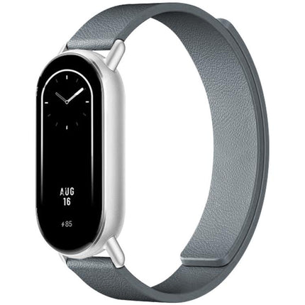 xDfind Flat Head Litchi Texture Magnetic Silicone Watch Band, 14mm, 18mm