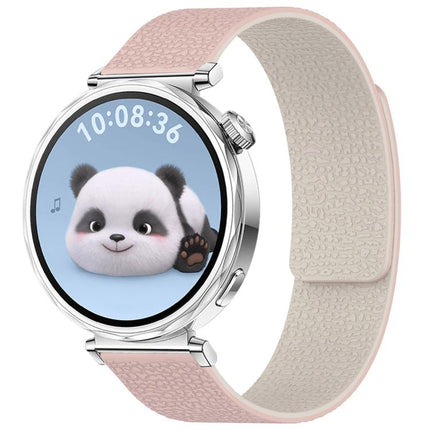 xDfind Flat Head Litchi Texture Magnetic Silicone Watch Band, 14mm, 18mm