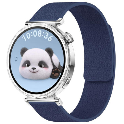 xDfind Flat Head Litchi Texture Magnetic Silicone Watch Band, 14mm, 18mm