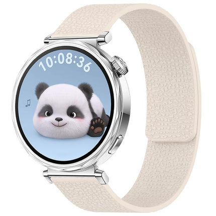 xDfind Flat Head Litchi Texture Magnetic Silicone Watch Band, 14mm, 18mm