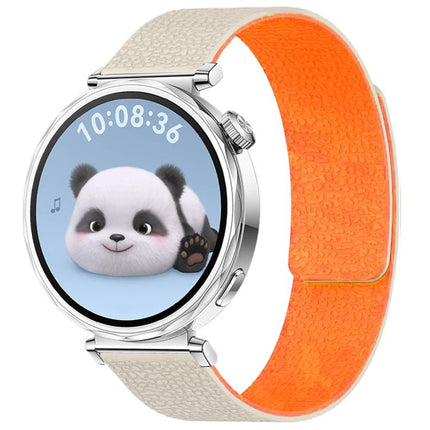 xDfind Flat Head Litchi Texture Magnetic Silicone Watch Band, 14mm, 18mm