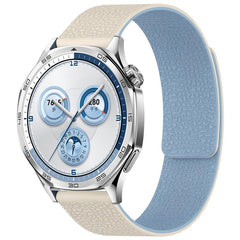 xDfind Flat Head Litchi Texture Magnetic Silicone Watch Band