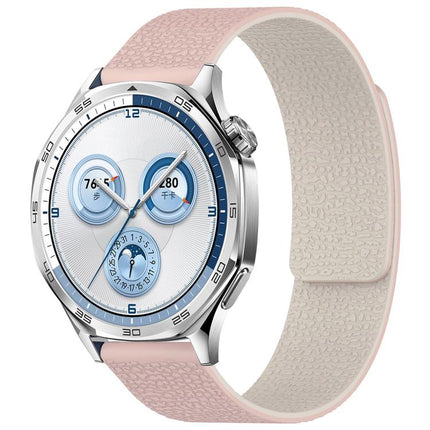 xDfind Flat Head Litchi Texture Magnetic Silicone Watch Band, 20mm, 22mm