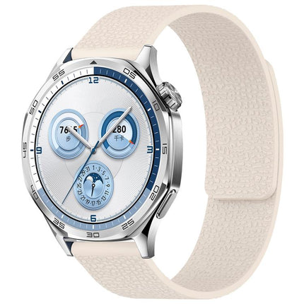 xDfind Flat Head Litchi Texture Magnetic Silicone Watch Band, 20mm, 22mm