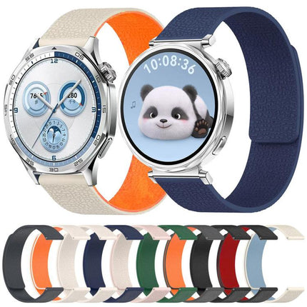 xDfind Flat Head Litchi Texture Magnetic Silicone Watch Band, 22mm, 14mm