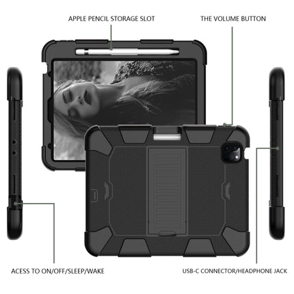 Shockproof Two-Color Silicone Protective Case with Holder, For iPad Air 2022 / 2020 10.9, For Samsung Galaxy Tab A7 (2020) T500/T505