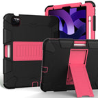 For iPad Air 2022 / 2020 10.9 / Black + Rose Red