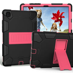 Shockproof Two-Color Silicone Protective Case with Holder, For iPad Air 2022 / 2020 10.9, For Samsung Galaxy Tab A7 (2020) T500/T505