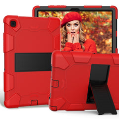 Shockproof Two-Color Silicone Protective Case with Holder, For iPad Air 2022 / 2020 10.9, For Samsung Galaxy Tab A7 (2020) T500/T505