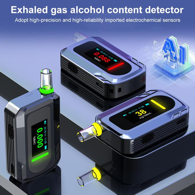 D2000 HD IPS Screen Portable Blow-Type High-Precision Alcohol Content Tester