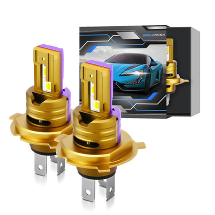 1 Pair 35W 3500LM 6500K Car LED Headlight Bulb, H4