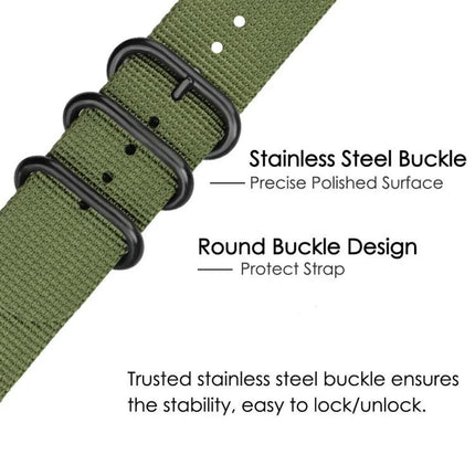 xDfind Ring Buckle Nylon Canvas Watch Band