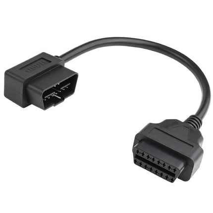 16 Pin Male to OBD2 Female Elbow Connection Cable OBD2 Extension Adapter, 16 Pin Male to OBD2 Female
