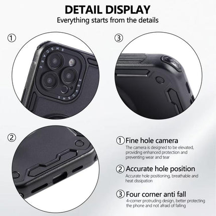 Three-core Mecha 360 Degree Rotation Magnetic Holder Phone Case