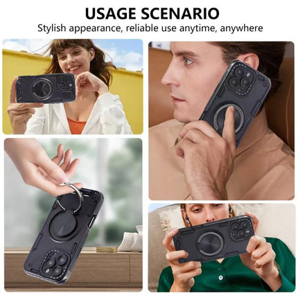 Three-core Mecha 360 Degree Rotation Magnetic Holder Phone Case, For iPhone 12, For iPhone 12 Pro, For iPhone 11