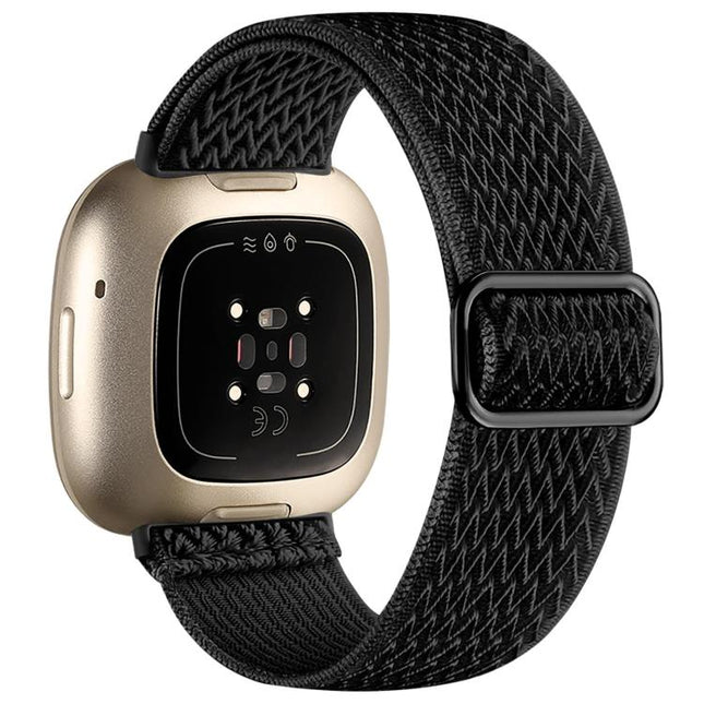 xDfind Wavy Nylon Braided Stretch Watch Band with Adjustment Buckle