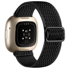 xDfind Wavy Nylon Braided Stretch Watch Band with Adjustment Buckle