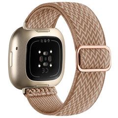 xDfind Wavy Nylon Braided Stretch Watch Band with Adjustment Buckle