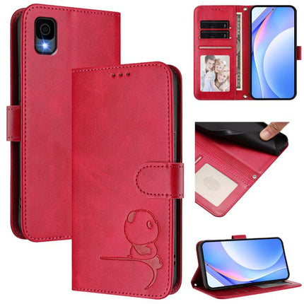 Litter Panda Embossing RFID Leather Phone Case with Lanyard, For TCL 30 Z / 30 LE T602DL, For TCL 40 XL / 40 T T608DL, For TCL 50 LE T510SPP / K23/ K24, For TCL 50 Pro NxtPaper / 50 Nxtpaper