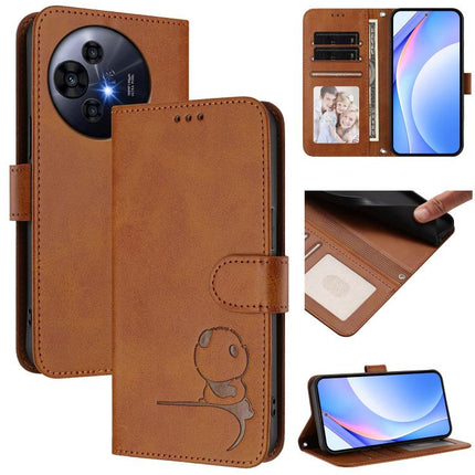 Litter Panda Embossing RFID Leather Phone Case with Lanyard, For TCL 30 Z / 30 LE T602DL, For TCL 40 XL / 40 T T608DL, For TCL 50 LE T510SPP / K23/ K24, For TCL 50 Pro NxtPaper / 50 Nxtpaper