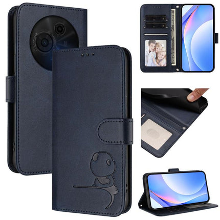 Litter Panda Embossing RFID Leather Phone Case with Lanyard, For TCL 405 / 406 / 406s / 408 T506D, For TCL 60 NxtPaper, For TCL 605 / 60 SE, For TCL 60 5G