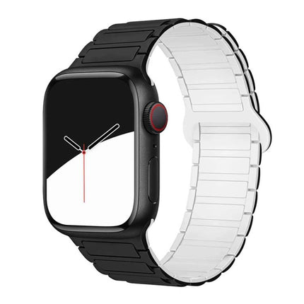 xDfind Magnetic Three-bead Silicone Watch Band, For Apple Watch 42 / 44 / 45 / 46 / 49mm, For Apple Watch 38 / 40 / 41 / S10 42mm