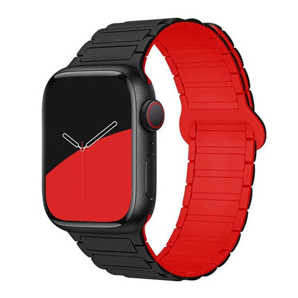 xDfind Magnetic Three-bead Silicone Watch Band, For Apple Watch 42 / 44 / 45 / 46 / 49mm, For Apple Watch 38 / 40 / 41 / S10 42mm