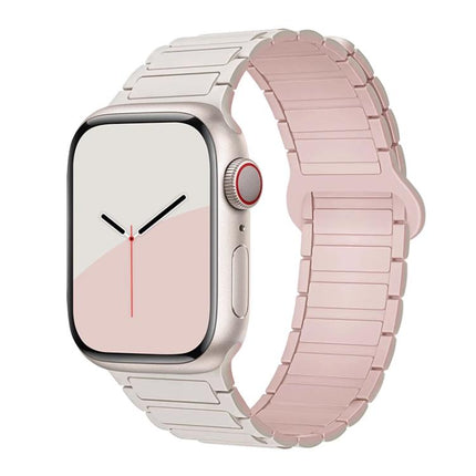 xDfind Magnetic Three-bead Silicone Watch Band, For Apple Watch 42 / 44 / 45 / 46 / 49mm, For Apple Watch 38 / 40 / 41 / S10 42mm