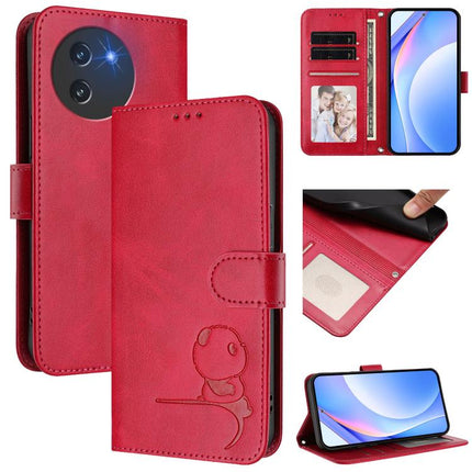 Litter Panda Embossing RFID Leather Phone Case with Lanyard, For Doogee Note 59 / Note 59 Pro, For Doogee Note 58 / Note 58 Pro, For Doogee Blade GT, For Doogee N55 / N55 Plus