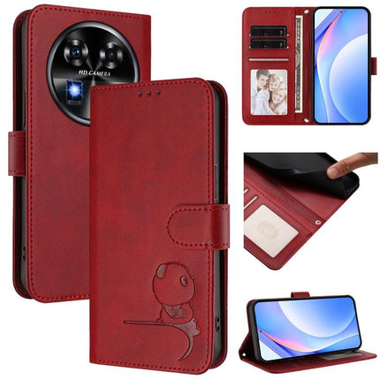 Litter Panda Embossing RFID Leather Phone Case with Lanyard, For Oukitel C50, For Oukitel C37, For Oukitel C51, For Oukitel C38