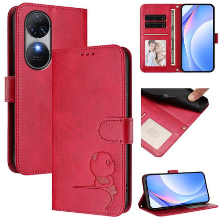 Litter Panda Embossing RFID Leather Phone Case with Lanyard, For Oukitel C50, For Oukitel C37, For Oukitel C51, For Oukitel C38