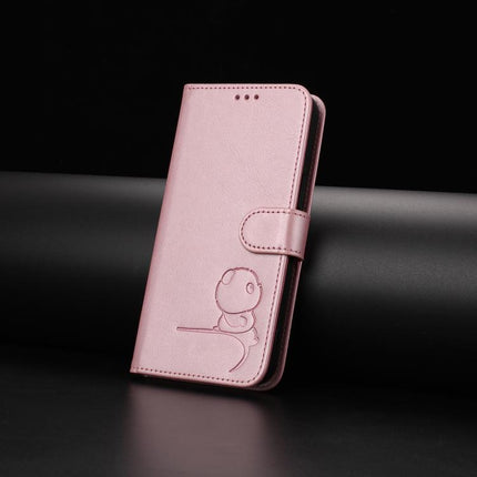 Litter Panda Embossing RFID Leather Phone Case with Lanyard, For Oukitel C59 / C59 Pro, For Oukitel C58 / C58 Pro, For Oukitel C57S / C57 Pro / C57 / BLU J12, For Oukitel C53