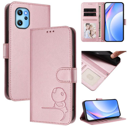 Litter Panda Embossing RFID Leather Phone Case with Lanyard, For UMIDIGI Power 7 / Power 7S, For UMIDIGI Power 7 Max