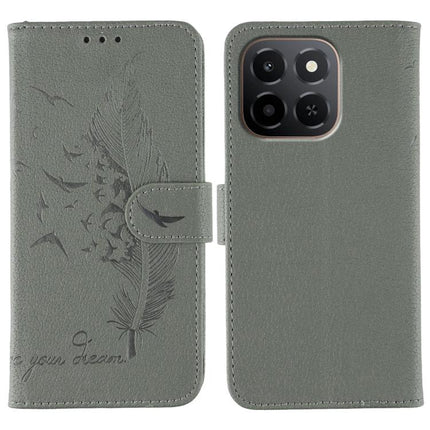 Feather Pattern Litchi Texture Leather Phone Case, For Honor X6c 4G, For Honor 400 Pro Global 160.8mm