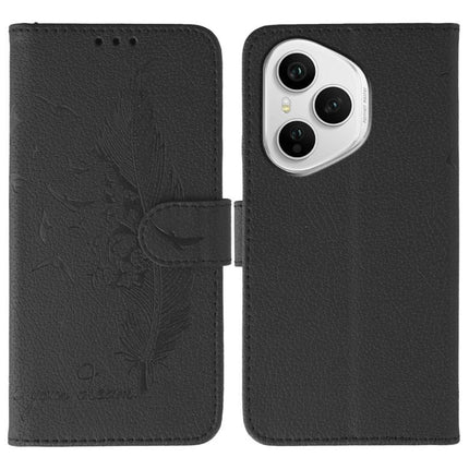 Feather Pattern Litchi Texture Leather Phone Case, For Honor X6c 4G, For Honor 400 Pro Global 160.8mm