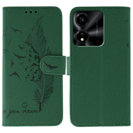 Feather Pattern Litchi Texture Leather Phone Case, For Honor Magic8 Pro, For Honor Magic8, For Honor X7d 5G, For Honor X5c Plus