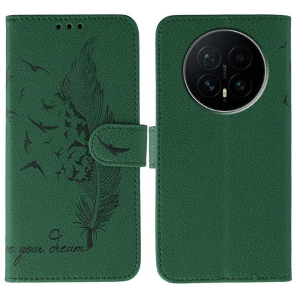 Feather Pattern Litchi Texture Leather Phone Case, For Honor Magic8 Pro, For Honor Magic8, For Honor X7d 5G, For Honor X5c Plus