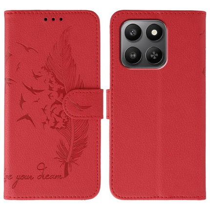 Feather Pattern Litchi Texture Leather Phone Case, For Honor Magic8 Pro, For Honor Magic8, For Honor X7d 5G, For Honor X5c Plus