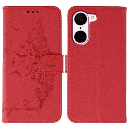 Feather Pattern Litchi Texture Leather Phone Case, For OnePlus Ace 6, For OnePlus 15, For OnePlus Nord 5, For OnePlus Nord CE5