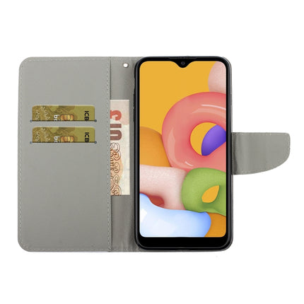 Coloured Drawing Pattern Horizontal Flip PU Leather Case with Holder & Card Slots & Wallet & Lanyard, For Samsung Galaxy A01