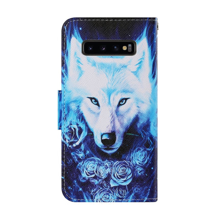 Coloured Drawing Pattern Horizontal Flip PU Leather Case with Holder & Card Slots & Wallet & Lanyard, For Samsung Galaxy S10 Plus