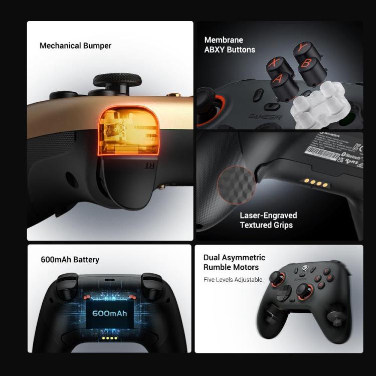 GameSir Nova 2 Lite Tri-Mode Wireless Game Controller for Switch / Steam / PC / iOS / Android